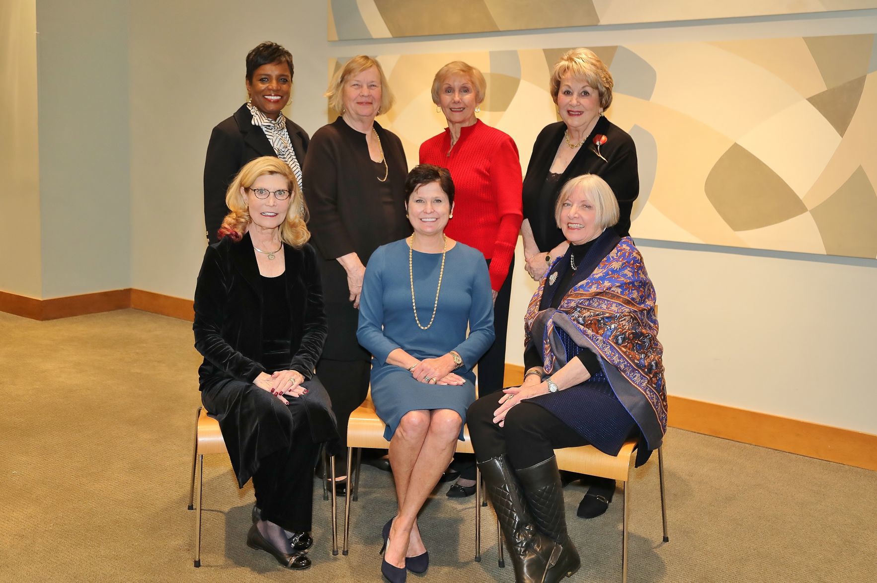 Dr. Gwendolyn Packnett, Dudley Grove, karen Goodman, Alice Handelman, front: Dr. Nancy Bobrow, Marian Nunn, Joni Karandjeff